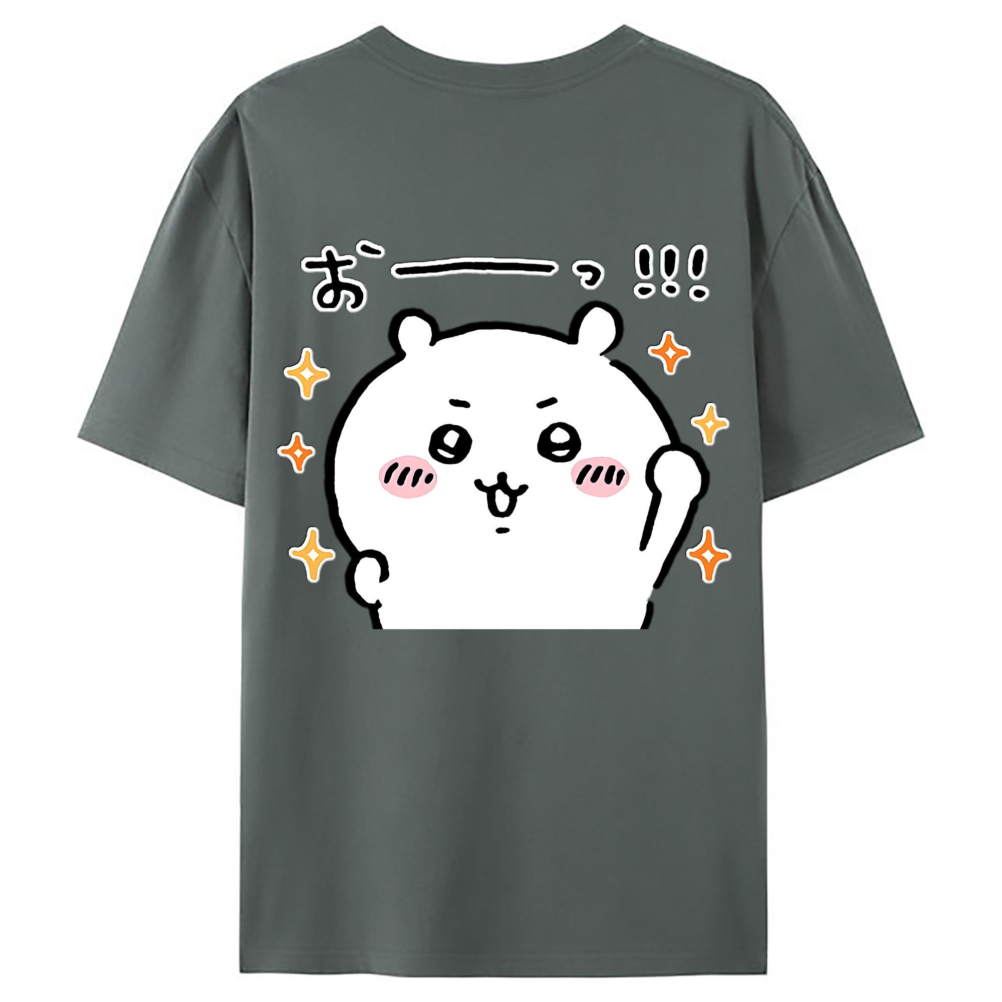 （画像用） ちいかわ ちいかわ Chii-kawa chiikawa 綿100％ メンズ半袖Tシャツ（バックプリント） 通気性